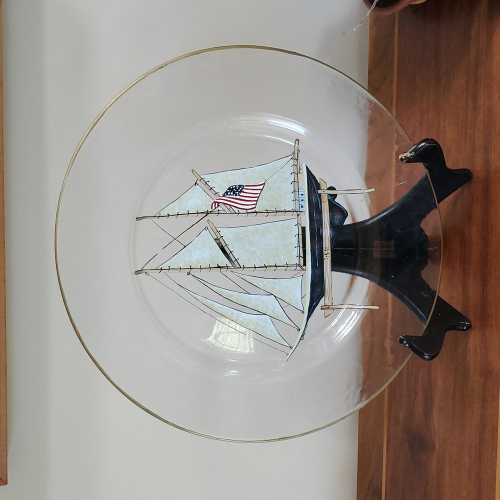 Decorative Glass Platter by DAVID CARTER BROWN